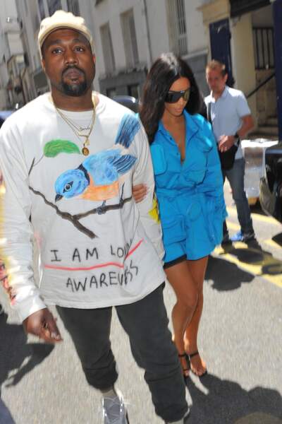 Kimy est venue avec Kanye West, qui ne pouvait pas rater le défilé de son ami Virgil Abloh pour Louis Vuitton Homme