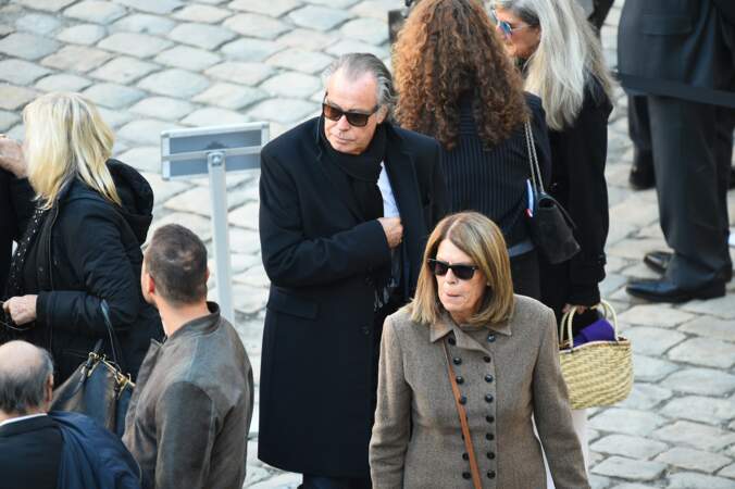 Michel Leeb et son épouse Béatrice à l'hommage national à Charles Aznavour