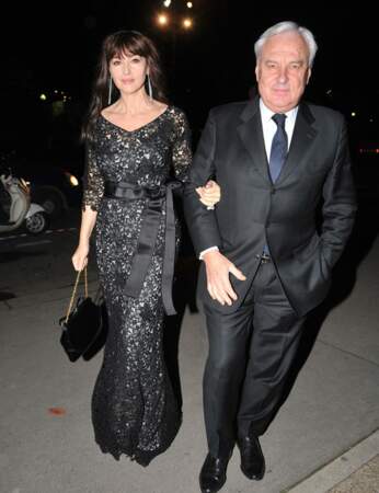 Monica Bellucci accompagnée de Bernard Fornas, le PDG de Cartier