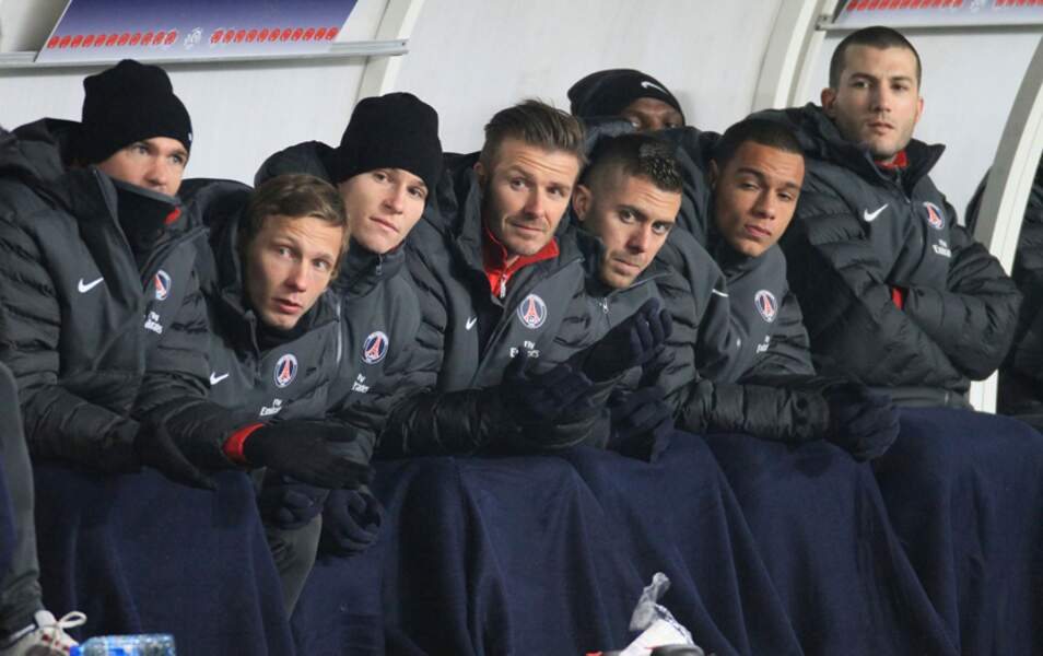 David Beckham sur le banc de touche avec le PSG