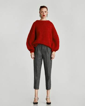 Zara : Pantalon 7/8 à pinces, 25,99 euros au lieu de 39,95 euros