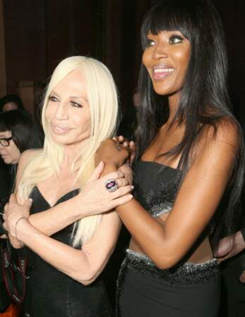 Donatella Versace et Naomi Campbell 