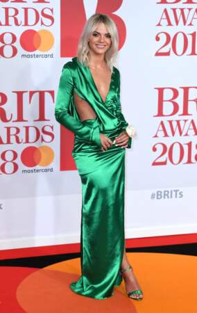 Louisa Johnson aux Brit Awards 2018, le 21 février à Londres