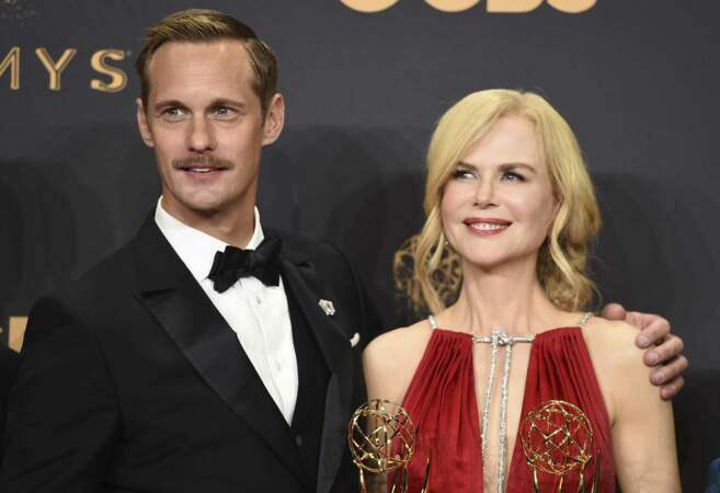Emmy Awards 2017 : Alexander Skarsgard et Nicole Kidman sur le tapis rouge pour Big Little Lies