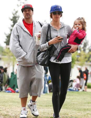 Kevin Federline et sa compagne Victoria et leur fille Jordan