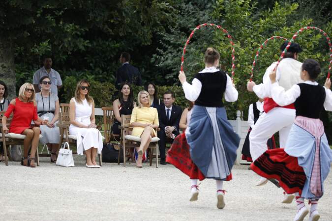 Brigitte Macron et les premières dames au pays basque, dimanche 25 août