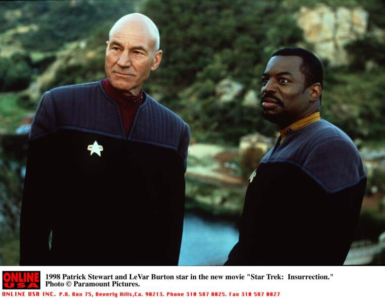 Patrick Stewart et Levar Burton à l'époque de Star Trek 