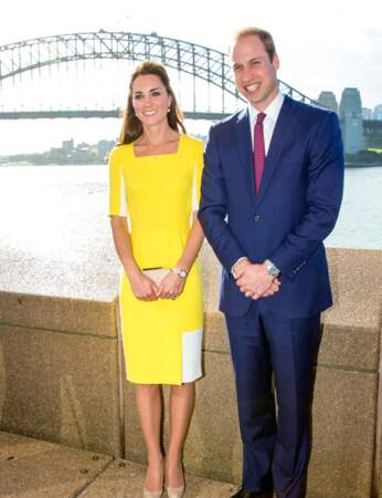 Le couple royal devant le célèbre Harbour Bridge de Sydney