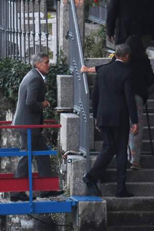 Barack et Michelle Obama, et George et Amal Clooney sont allés dîner au restaurant Villa d'Este, en Italie