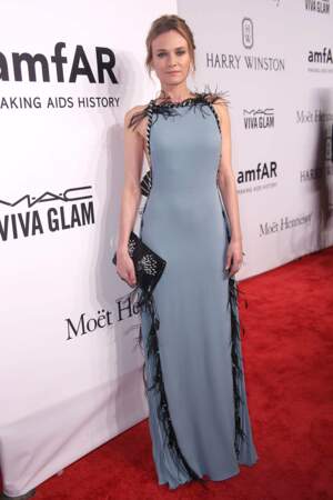 Diane Kruger était très élégante hier soir en Prada au gala de l'amfAR.