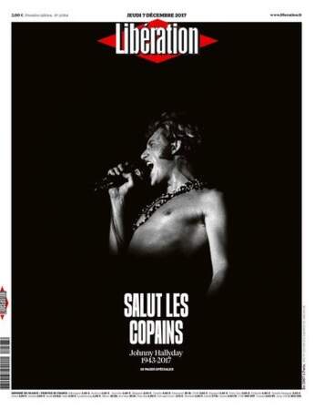 Mort de Johnny Hallyday : Libération, édition du jeudi 7 décembre