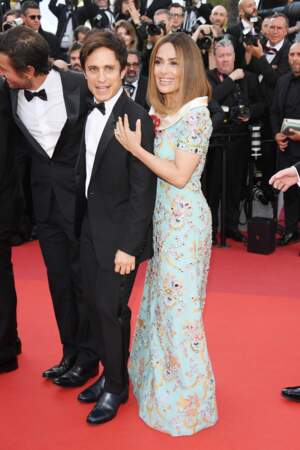 Cannes - Montée des Marches pour le 70ème anniversaire : Gael Garcia Bernal & Salma Hayek