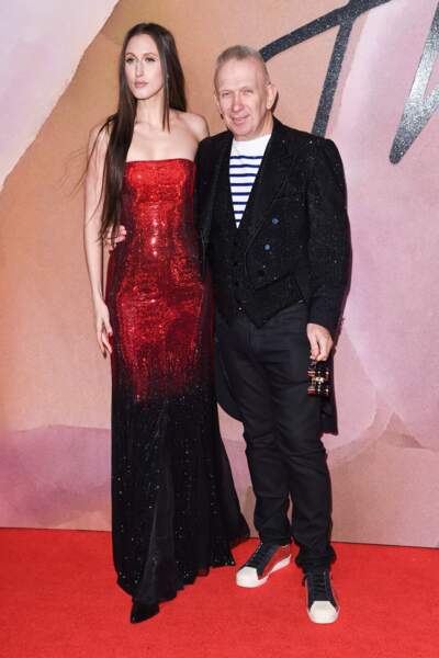 British Fashion Awards : Anna Cleveland en Jean Paul Gaultier et JPG himself