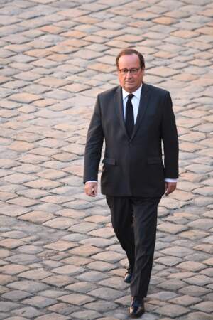 François Hollande à l'hommage national à Charles Aznavour