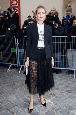 Défilé Dior Haute Couture : la blogueuse Chiara Ferragni