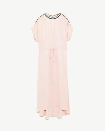 Robe avec contrastes côtelés, Zara, 49,95 euros