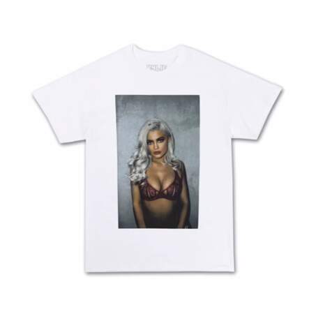 The Kylie Shop : t-shirt imprimé photo blanc