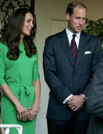 8 juillet 2011 : Elle est à Los Angeles avec le prince William dans le cadre du jubilé de la Reine