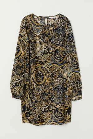 Robe courte à motifs, H&M, 19,99€