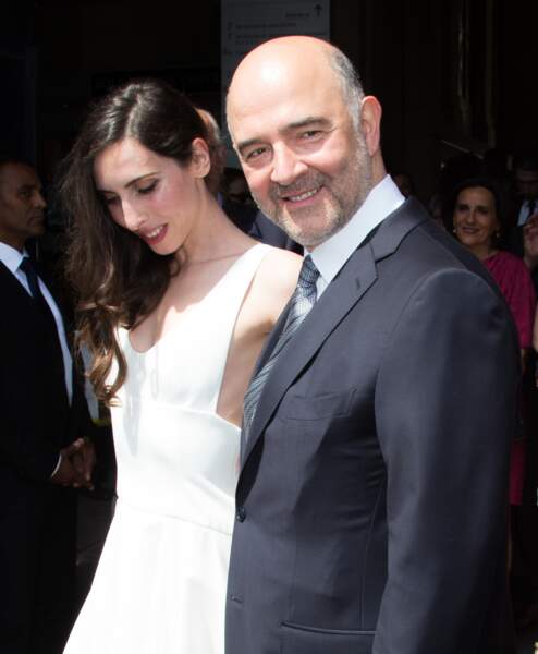 Pierre Moscovici et son épouse à son bras