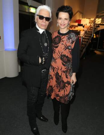 Karl Lagerfeld et Juliette Binoche