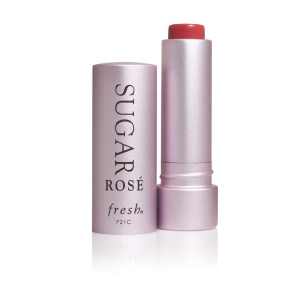 Sugar Rosé Tinted Lip Treatment Sunscreen SPF15, Fresh, 25 € chez Sephora, aux Galeries Lafayette et au Bon Marché