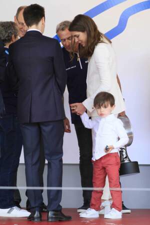 Formule E à Monaco : Charlotte Casiraghi et son fils Raphaël Elmaleh