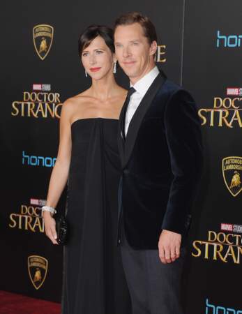 Première de Doctor Strange : Benedict Cumberbatch et sa femme, enceinte