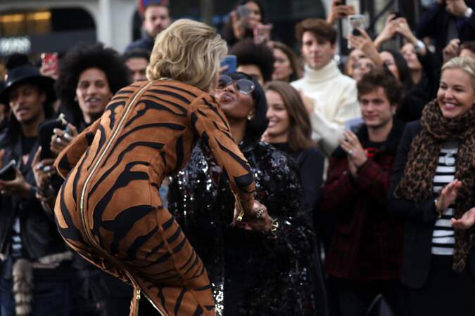 Le Défilé L'Oréal Paris show - Jane Fonda et Naomi Campbell