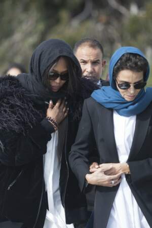 Obsèques d'Azzedine Alaïa -  Naomi Campbell et Farida Khelfa