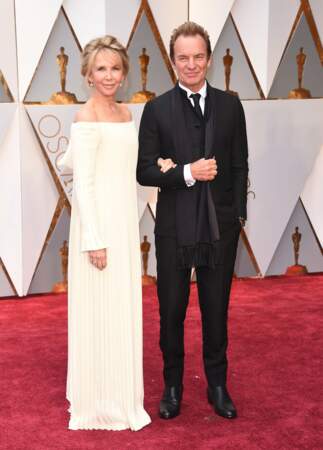 Les plus beaux couples des Oscars 2017 : Sting et Trudie Styler