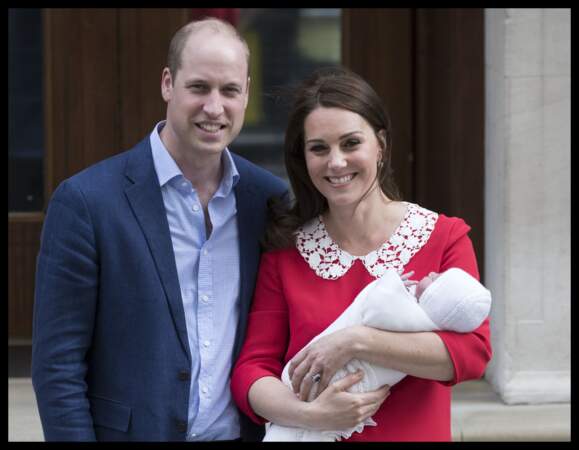 Le prince William, Kate Middleton et leur petit Louis