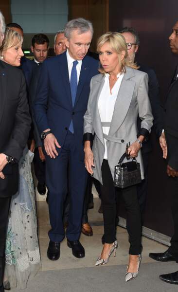 Exposition Christian Dior au Musée des Arts décoratifs à Paris : Bernard Arnault et Brigitte Macron
