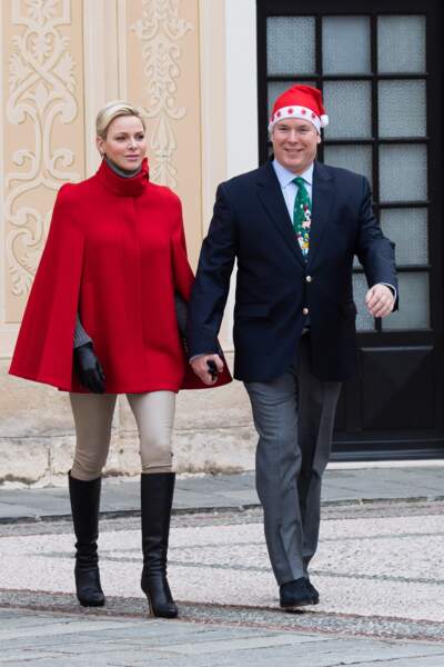 Charlène de Monaco et Albert II, plus heureux que jamais pour "L'arbre de Noël du Palais Prin­cier" le 20 décembre