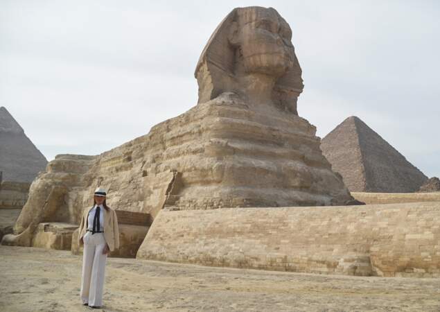 Melania Trump a également posé devant le Sphinx