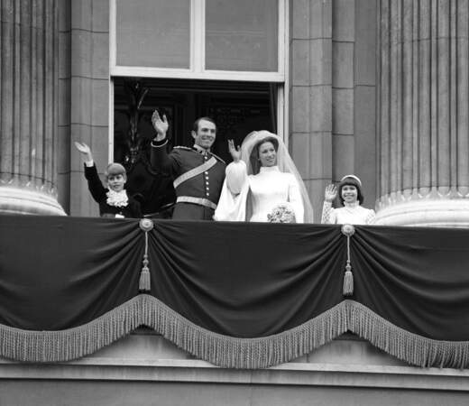 Mariage de la princesse Anne et du capitaine Mark Phillips le 14 novembre 1973