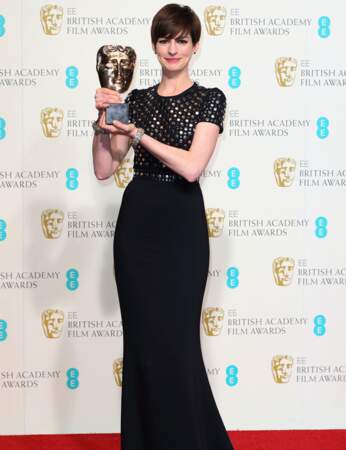 Anne Hathaway a reçu le Bafta de la meilleure actrice dans Les Misérables