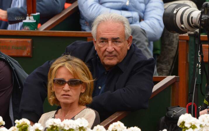 Dominique Strauss-Kahn et Myriam L'Aouffir à la finale messieurs de Roland Garros