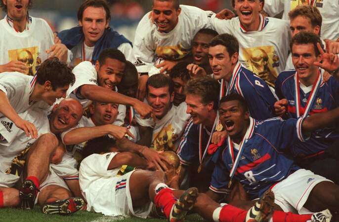 L'Équipe de France lors de la Coupe du Monde 1998 