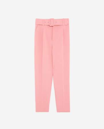 Pantalon à ceinture, Zara, 39,95 euros