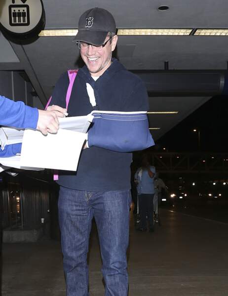 Matt Damon à l'aéroport de Los Angeles