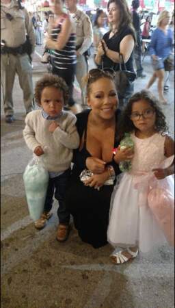 Mariah Carey avec Moroccan et Monroe, ses deux enfants