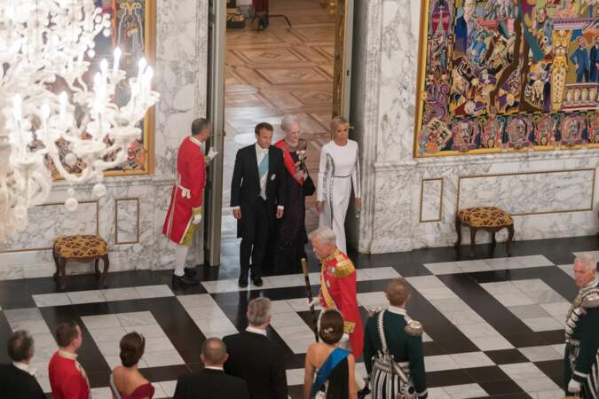 Emmanuel et Brigitte Macron en visite au Danemark, le 28 août 2018