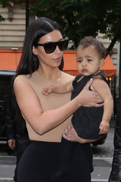 Kim Kardashian et sa fille North en 2014