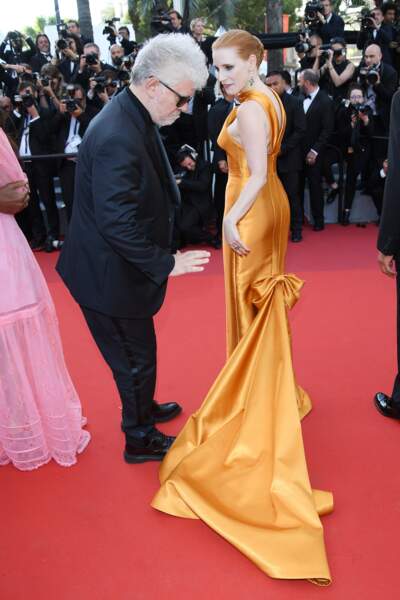 Cannes - Montée des Marches pour le 70ème anniversaire : Jessica Chastain & Pedro Almodovar