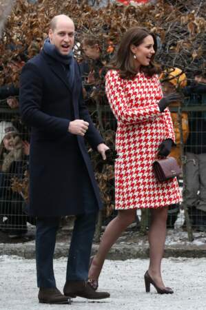 Kate Middleton et le prince William en visite en Suède, le 31 janvier