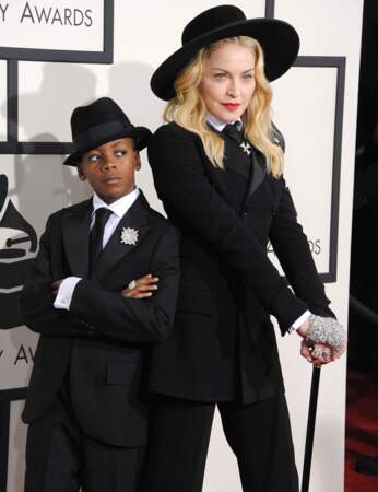 Madonna et son fils, David, déjà un pro de la pose