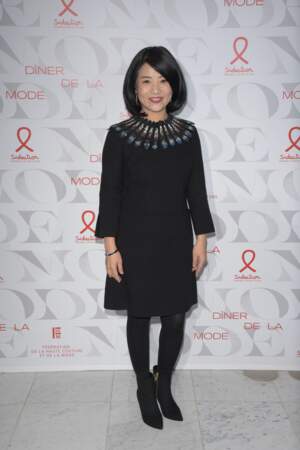 Guo Pei au dîner de la mode et du Sidaction, le jeudi 24 janvier, à Paris