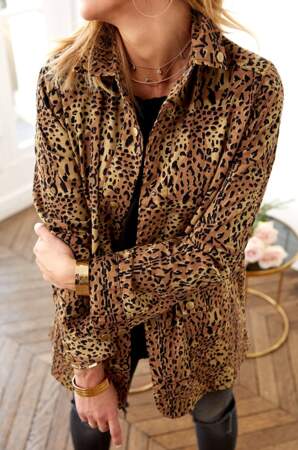 Veste léopard en coton, AudreyLBD, 145€