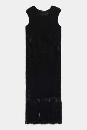 Robe longue à franges, Zara, 45,95€